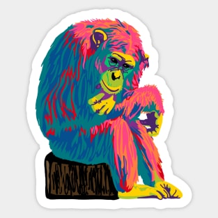 Bored Chimpanzee Sticker